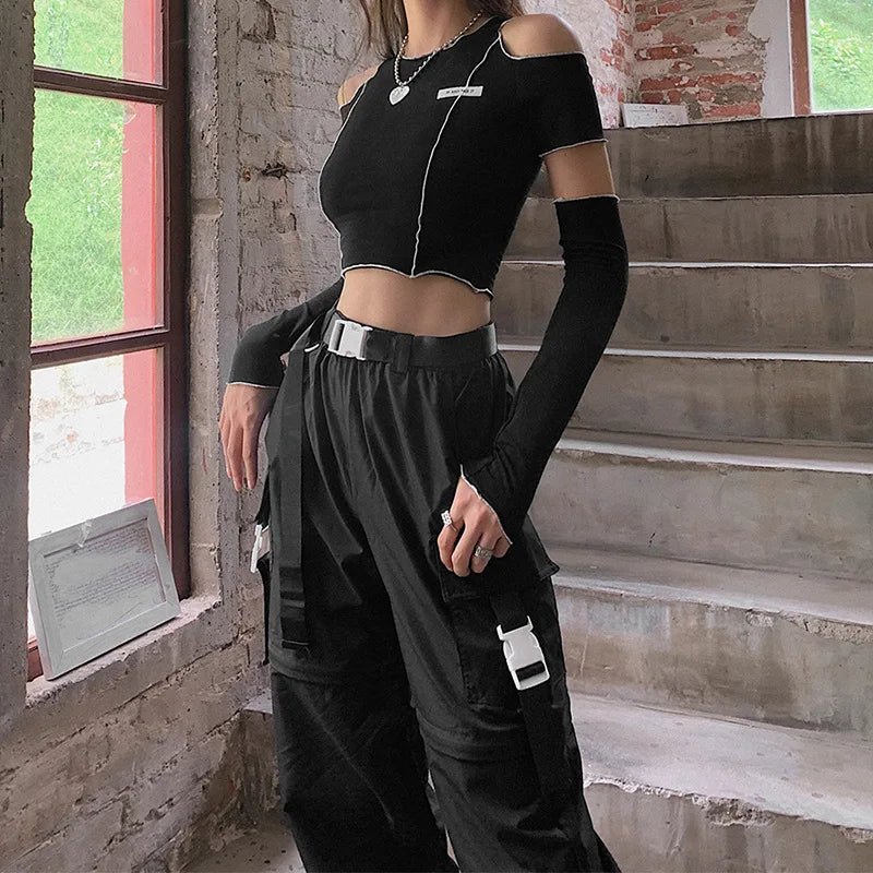 Naschkater X - Ray Crop Top // Techwear Aesthetic - Naschkater