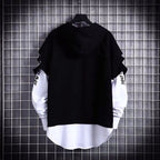 Naschkater Distressed Hoodie // Streetwear Overlay // - Naschkater