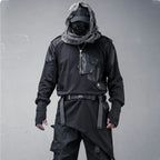 Naschkater Techwear Sweatshirt // Asymmetrisch // Schwarz - Naschkater
