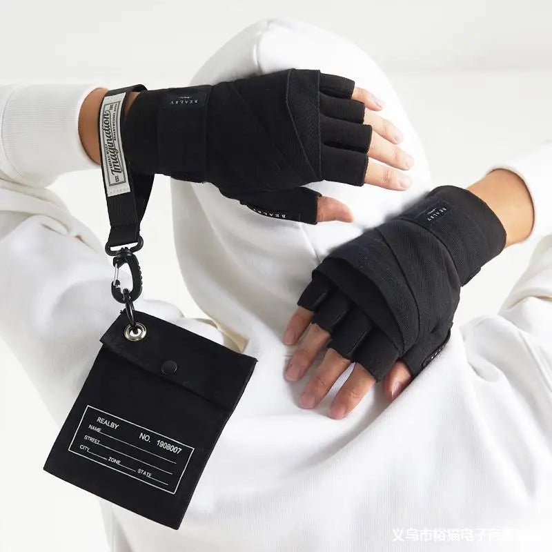 Naschkater Techwear Hand Wraps // Fingerlose Cyberpunk Handschuhe - Naschkater