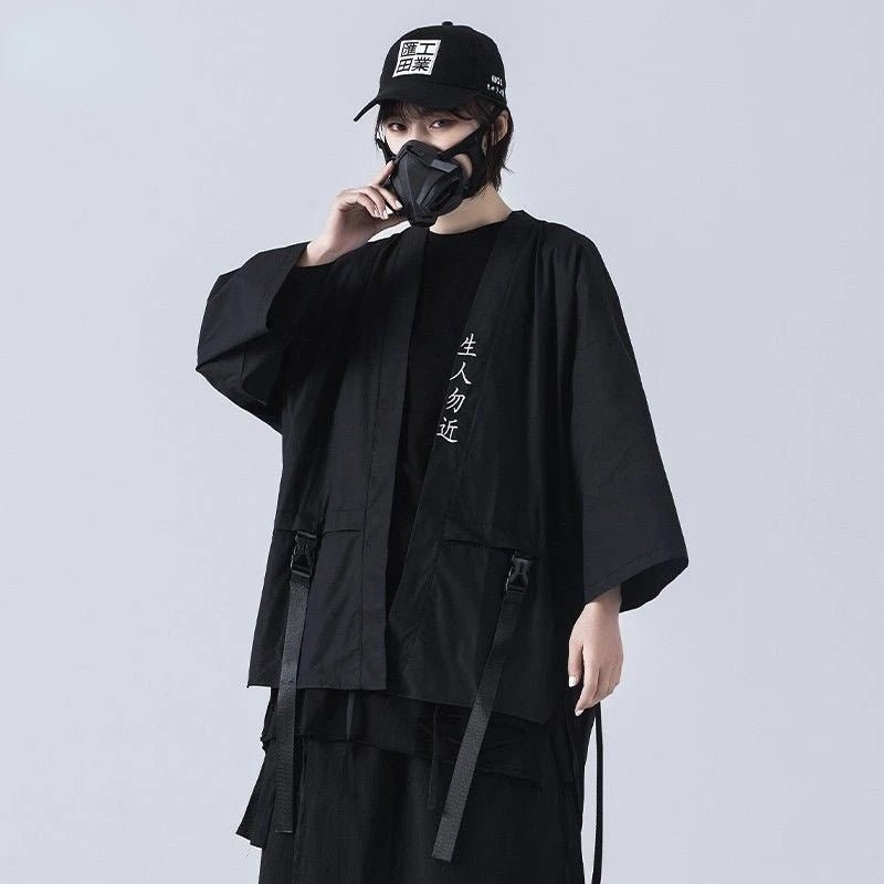 Naschkater Techwear Kimono // Black Samurai Style // Urban Fashion - Naschkater
