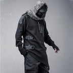 Naschkater Techwear Sweatshirt // Asymmetrisch // Schwarz - Naschkater