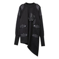 Naschkater Techwear Sweatshirt // Asymmetrisch // Schwarz - Naschkater
