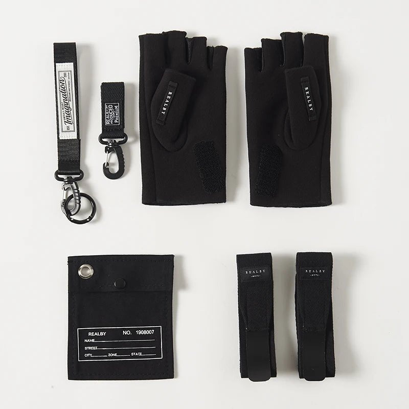 Naschkater Techwear Hand Wraps // Fingerlose Cyberpunk Handschuhe - Naschkater
