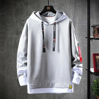 Cooler Herren-Hoodie mit Fake-Zweiteiler-Design, Frühling-Herbst Neue Koreanische Version, Modische Jugendliche Studenten-Jacke